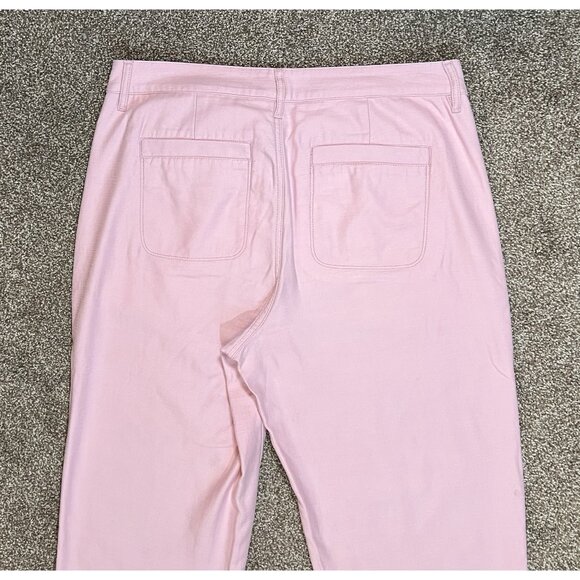 J. Crew Women’s Cotton Pants High Rise Pink Garment-Dyed Foundry Size 12 - Picture 15 of 15